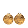 Chanel Gold Plated 31 Rue Cambon Round Clip On Earrings Secondhand
