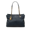 Chanel Medium Chevron Wrinkled Calfskin Medallion Charm Tote Secondhand