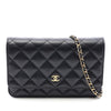 Chanel CC Quilted Caviar Wallet on Chain Secondhand