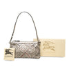 Secondhand Burberry Supernova Check Cutout Leather Pochette