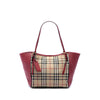 Burberry Small Haymarket Check Coated Canvas and Calfskin Canterbury Tote Secondhand