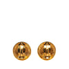 Chanel Gold Plated CC Button Clip on Earrings Secondhand