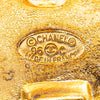 Chanel Gold Plated CC Button Clip on Earrings Secondhand
