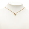 Louis Vuitton Gold Plated Essential V Necklace Secondhand