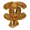 Chanel CC Gold Plated Quilted Clip On Earrings Secondhand