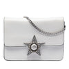Miu Miu Smooth Leather Star Crystal Embellished Crossbody Secondhand
