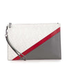Fendi Zucca Coated Canvas FF 1974 Diagonal Vitello Liberty Clutch Secondhand
