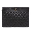 Chanel Medium Quilted Sheepskin Mademoiselle O Case Clutch Secondhand