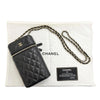 Chanel CC Quilted Caviar Phone Holder With Chain Secondhand