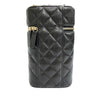 Chanel CC Quilted Caviar Phone Holder With Chain Secondhand