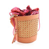 Bvlgari Rattan and Calfskin Serpenti Forever Bucket Bag Secondhand