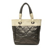 Chanel Small Bicolor Quilted Coated Canvas Paris Biarritz Tote Secondhand