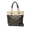 Chanel Small Bicolor Quilted Coated Canvas Paris Biarritz Tote Secondhand