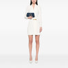Miu Miu Denim Embroidered Logo Wristlet Pouch Secondhand