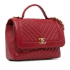 Chanel CC Chevron Calfskin Top Handle Flap Secondhand