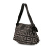 Secondhand Givenchy Leather Trimmed Monogram Denim Shoulder Bag