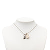 Hermès Palladium Plated and Swift O Kelly Pendant Necklace Secondhand
