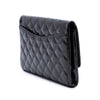 Chanel CC Quilted Patent Striated Flap Clutch with Chain Secondhand