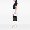 Burberry House Check Canvas and Suede Fringe Bucket Bag Secondhand