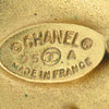 Chanel CC Gold Plated  Rhombus Clip On Earrings Secondhand