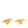 Chanel CC Gold Plated  Rhombus Clip On Earrings Secondhand