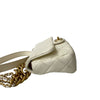 Chanel Mini Quilted Shiny Lambskin Dual Chain Flap Secondhand