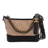 Chanel Small Bicolor Quilted Aged Calfskin Gabrielle Hobo Secondhand
