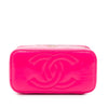 Chanel Small Quilted Patent Pearl Crush Vanity Case with Chain Secondhand