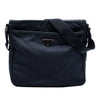 Prada Saffiano Trimmed Tessuto Zip Top Crossbody Secondhand