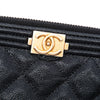 Chanel Medium Quilted Caviar Boy O Case Clutch Secondhand