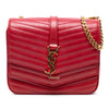 Saint Laurent Small Chevron Lambskin Monogram Sulpice Bag Secondhand