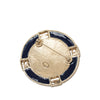 Chanel CC Gold Plated Resin and Faux Pearl Round Brooch Secondhand
