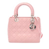 Dior Dior LADY DIOR Christian Dior Medium 2-Way Bag Handbag leather Pink Used Women Secondhand