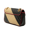 Gucci Medium GG Marmont Bicolor Matelasse Diagonal Calfskin Torchon Shoulder Bag Secondhand