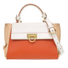 Ferragamo Small Tricolor Leather Gancini Sofia Satchel Secondhand