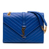 Saint Laurent Medium Matelasse Lambskin Monogram Envelope Shoulder Bag Secondhand
