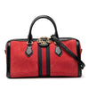 Secondhand Gucci Medium Suede Web Ophidia Top Handle Bag