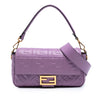 Fendi Zucca Embossed Leather Baguette Satchel Secondhand