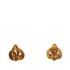 Chanel Gold Plated CC Heart Clip on Earrings Secondhand