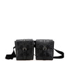 Secondhand Gucci GG Embossed Perforated Double Belt Bag