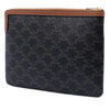 Celine Small Triomphe Coated Canvas Clutch Secondhand