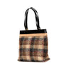 Burberry Plaid Tweed Tote Secondhand
