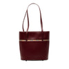 Burberry House Check Trimmed Leather Shoulder Bag Secondhand