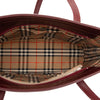 Burberry House Check Trimmed Leather Shoulder Bag Secondhand