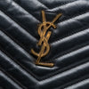 Saint Laurent Quilted Chevron Leather Monogram Document Holder Secondhand