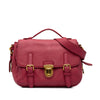Prada Vitello Daino Push Lock Double Buckle Messenger Bag Secondhand