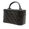 Chanel Small Lambskin So Black Top Handle Vanity Case with Chain Secondhand