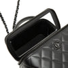 Chanel Small Lambskin So Black Top Handle Vanity Case with Chain Secondhand