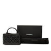 Chanel Small Lambskin So Black Top Handle Vanity Case with Chain Secondhand