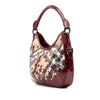 Secondhand Burberry Small Nova Check Coated Canvas Stars Hernville Hobo